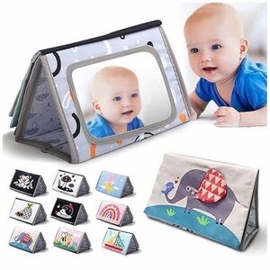 Colorful Baby Mirror Toy with Elephant Design